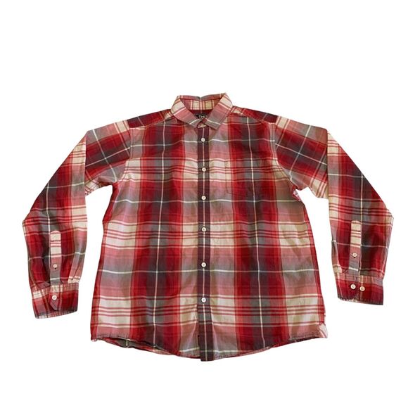 The North Face Men's Size L Button Up Long Sleeve Plaid Adult Shirt - Picture 14 of 15